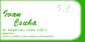 ivan csuha business card